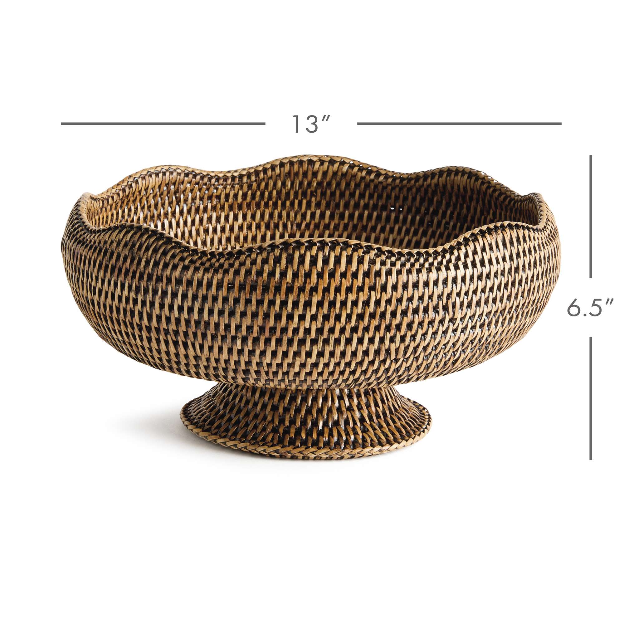 BURMA RATTAN FOOTED BOWL - Image 2