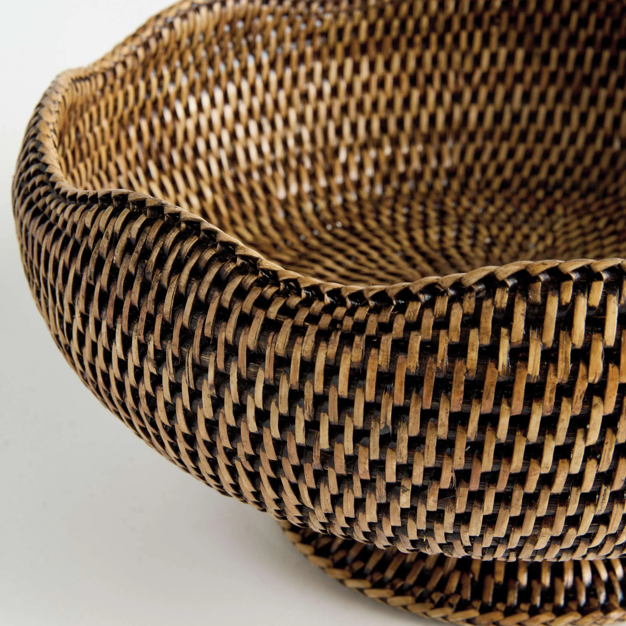 BURMA RATTAN FOOTED BOWL - Image 5