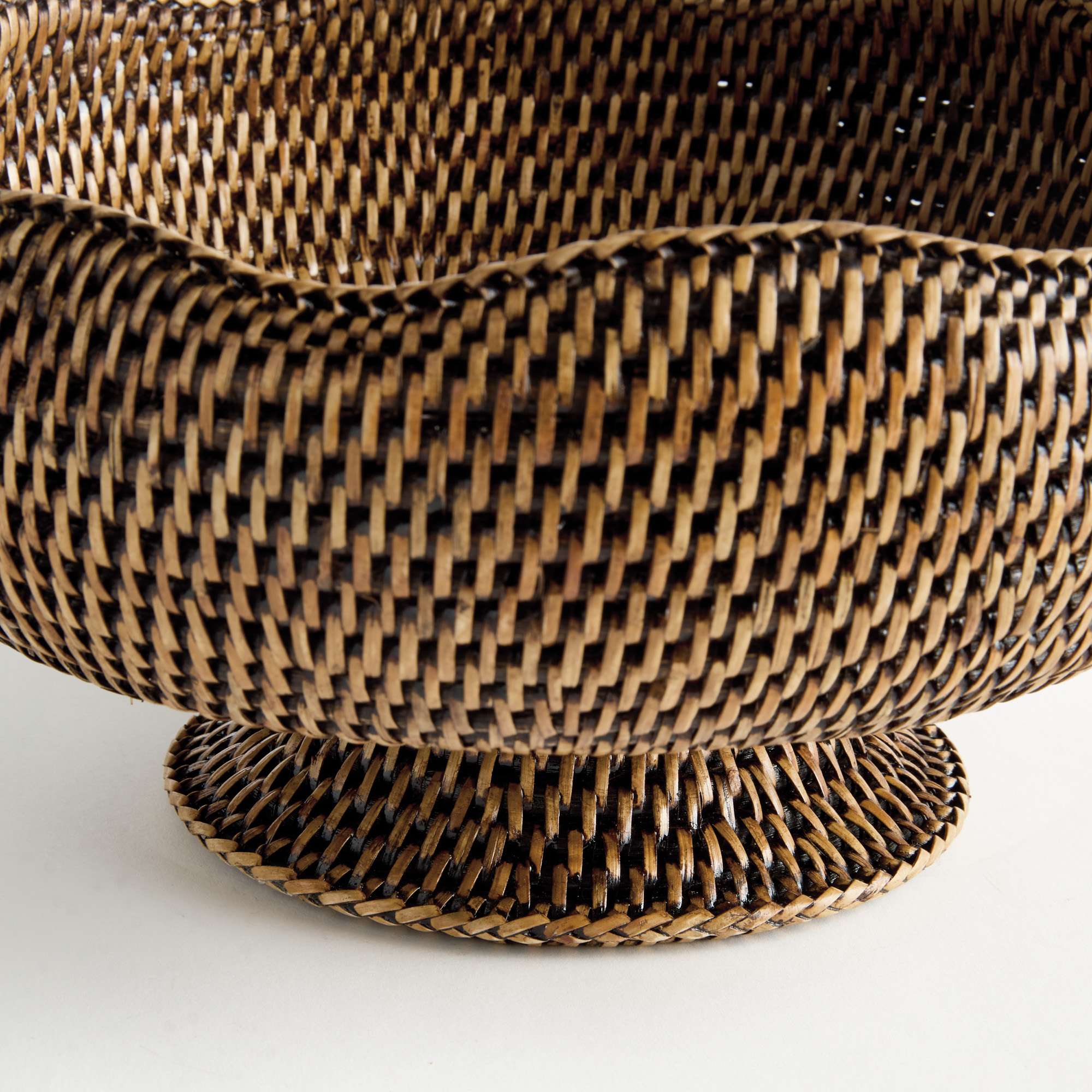 BURMA RATTAN FOOTED BOWL - Image 7