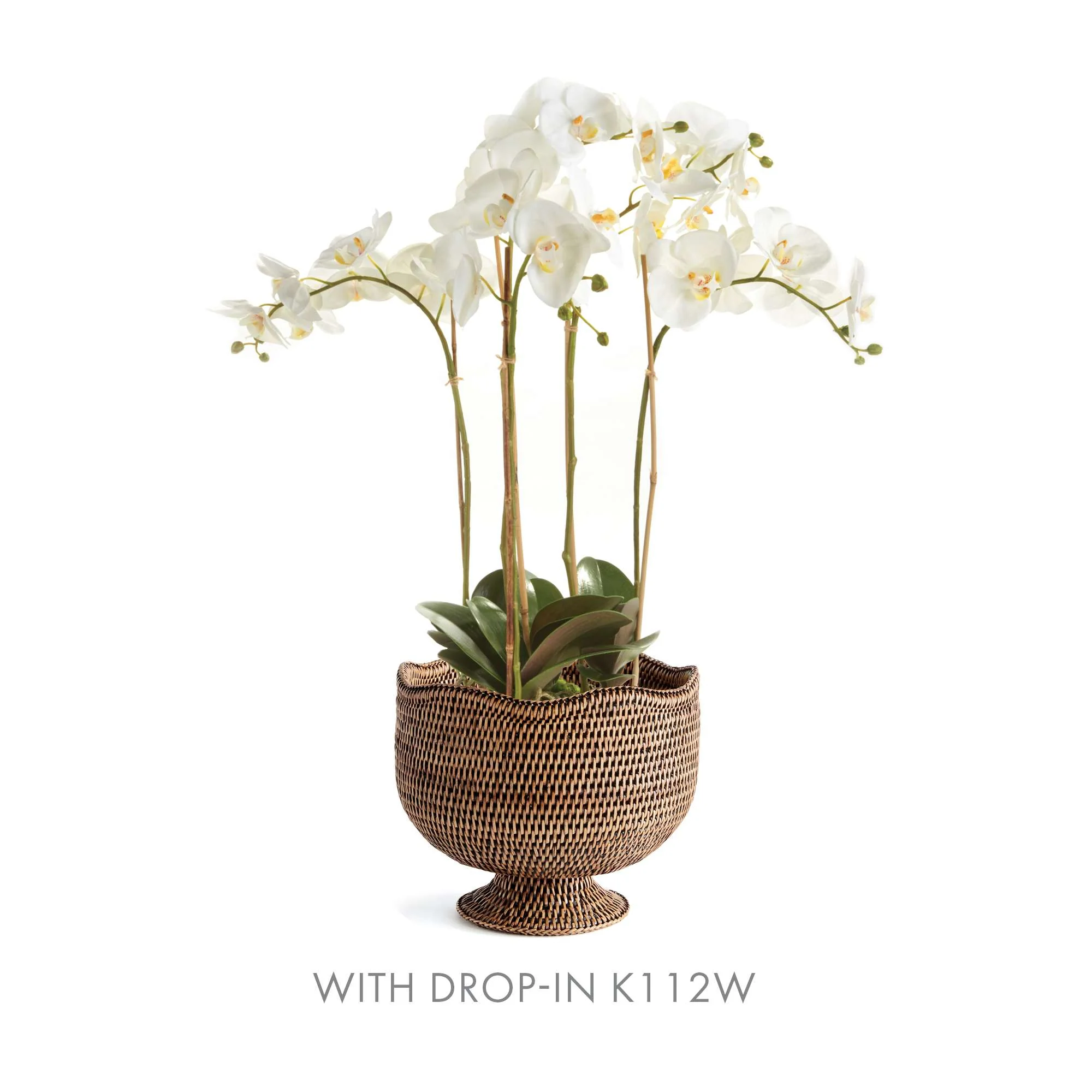 BURMA RATTAN  FOOTED CACHEPOT - Image 6