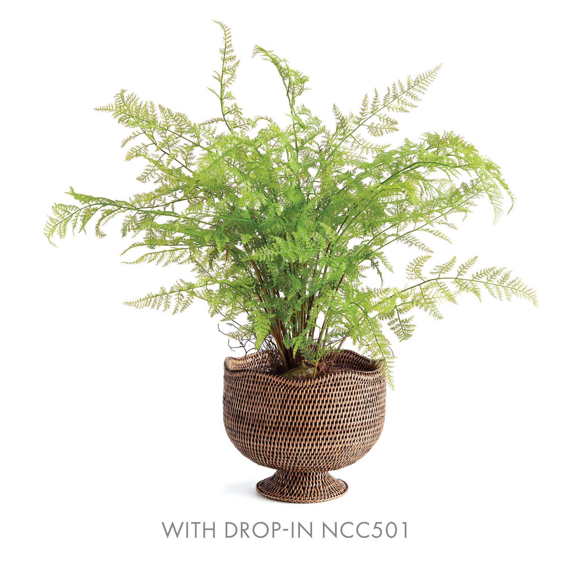BURMA RATTAN  FOOTED CACHEPOT - Image 7