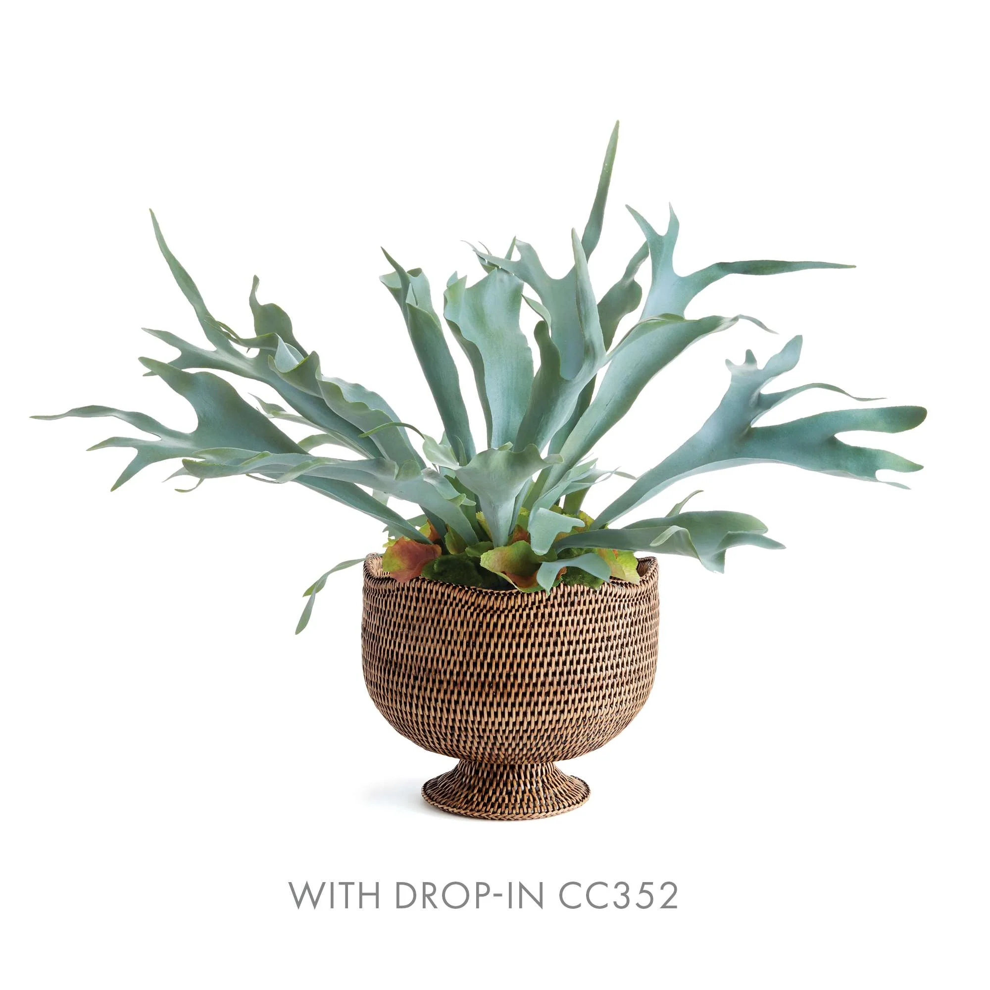BURMA RATTAN  FOOTED CACHEPOT - Image 8