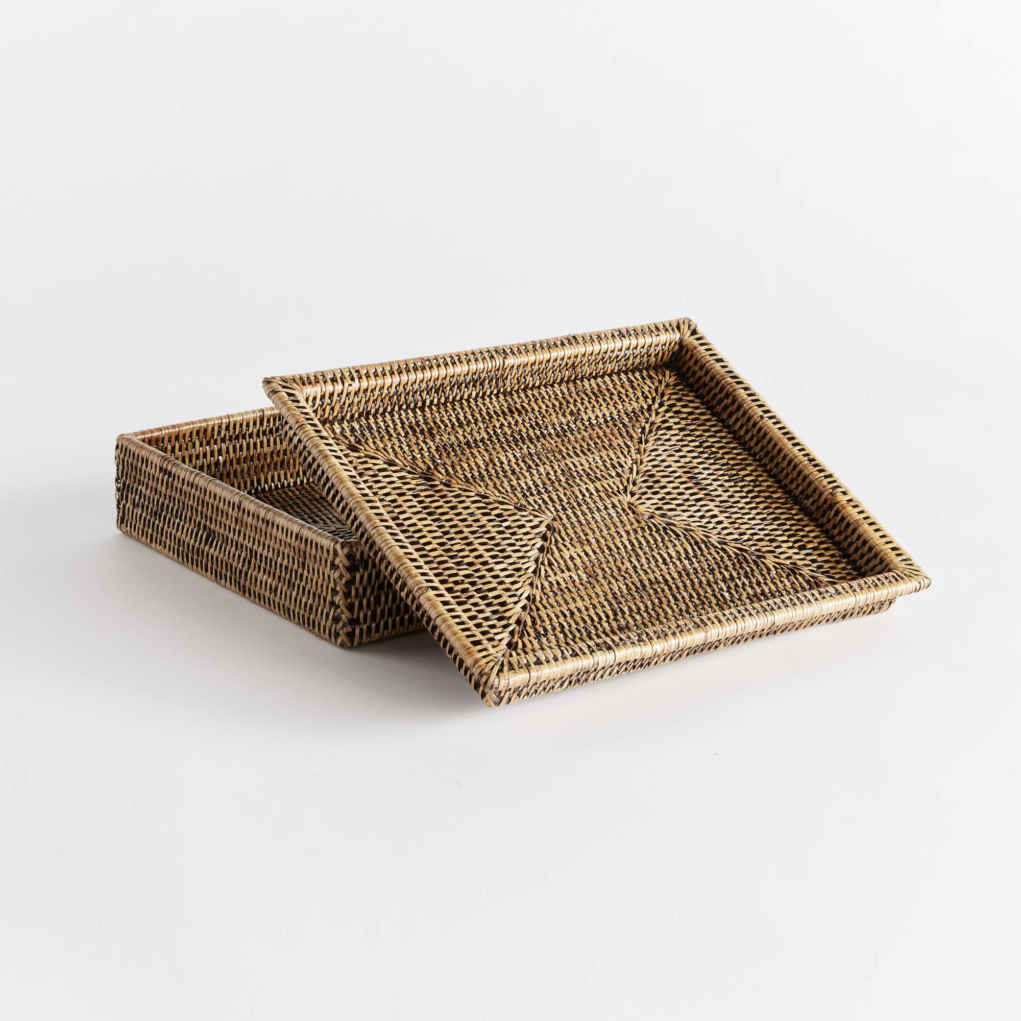 BURMA RATTAN LIDDED LETTER BOX - Image 3