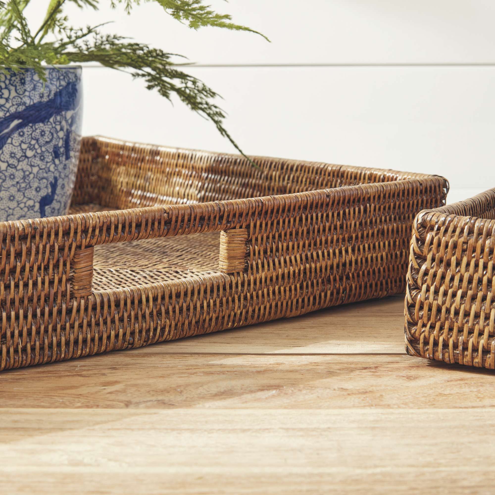 BURMA RATTAN OTTOMAN TRAYS, SET OF 3 - Image 3