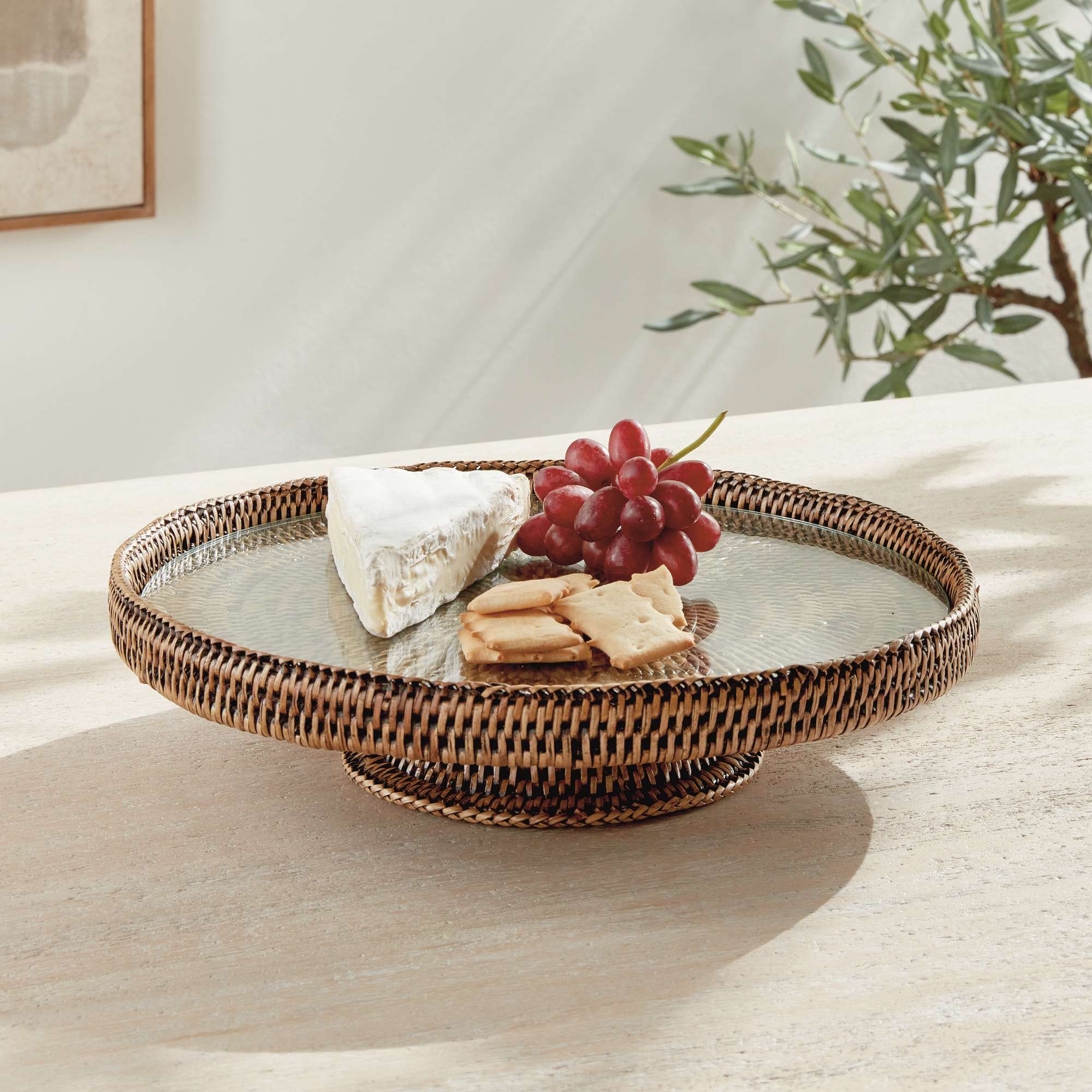 BURMA RATTAN SERVING STAND - Image 5