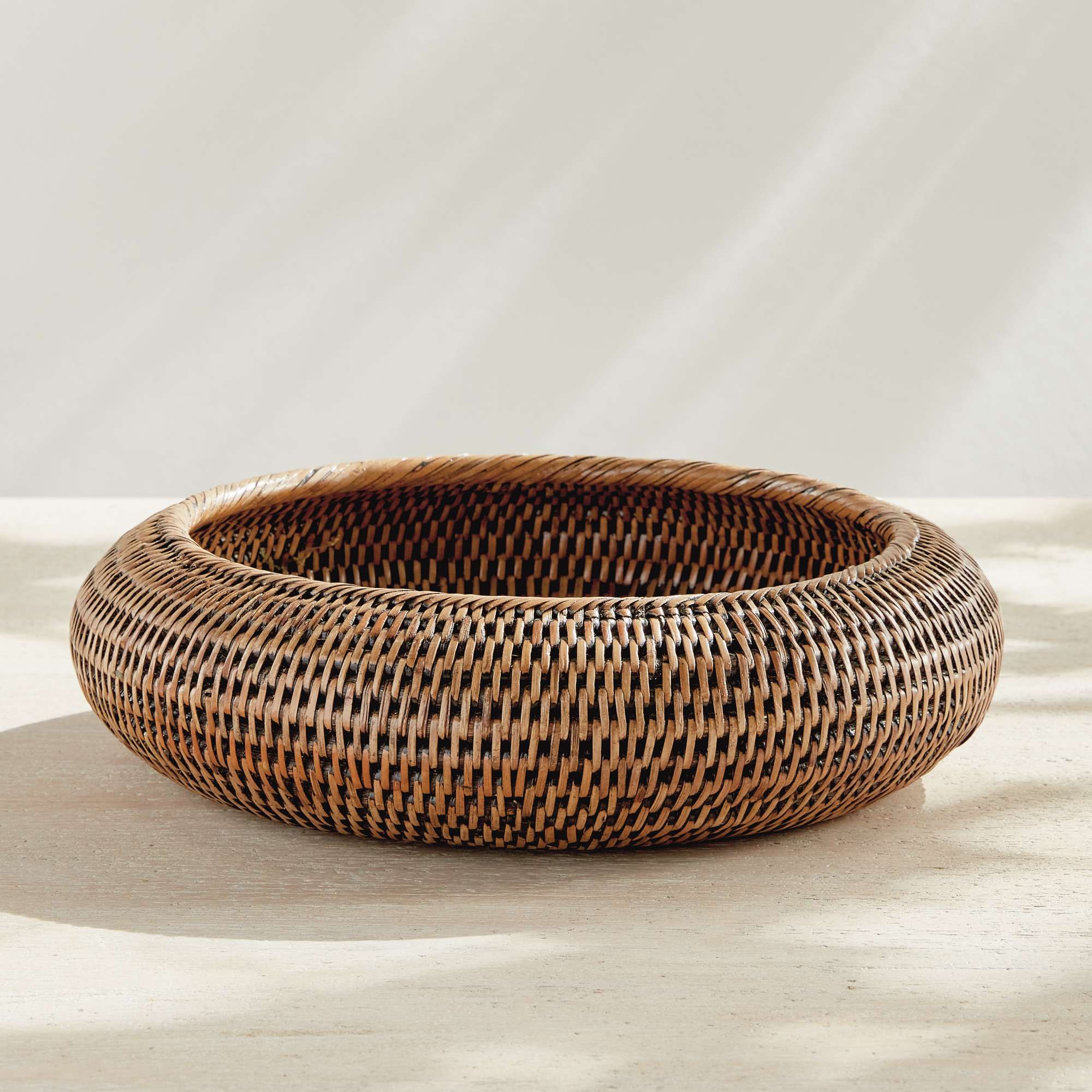 BURMA RATTAN SHALLOW DISPLAY BOWLS, SET OF 2 - Image 6