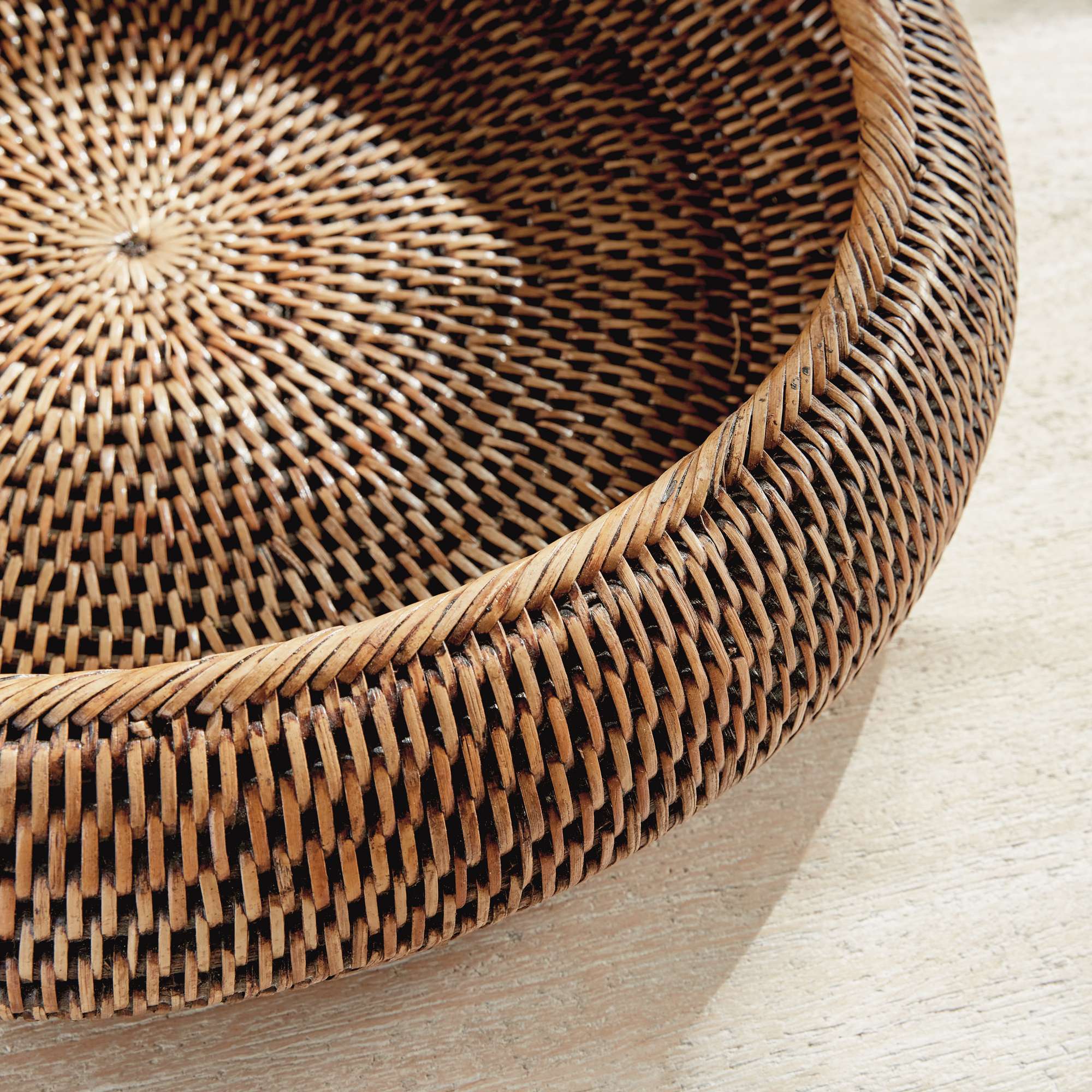 BURMA RATTAN SHALLOW DISPLAY BOWLS, SET OF 2 - Image 9