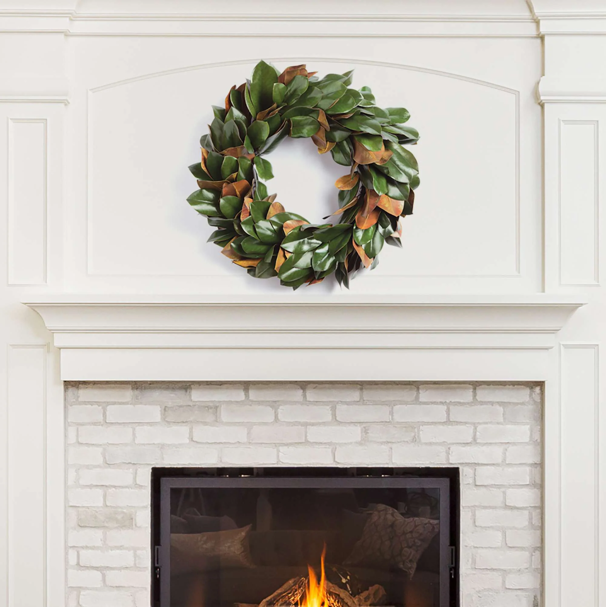 GRAND MAGNOLIA LEAF WREATH 24" - Image 5