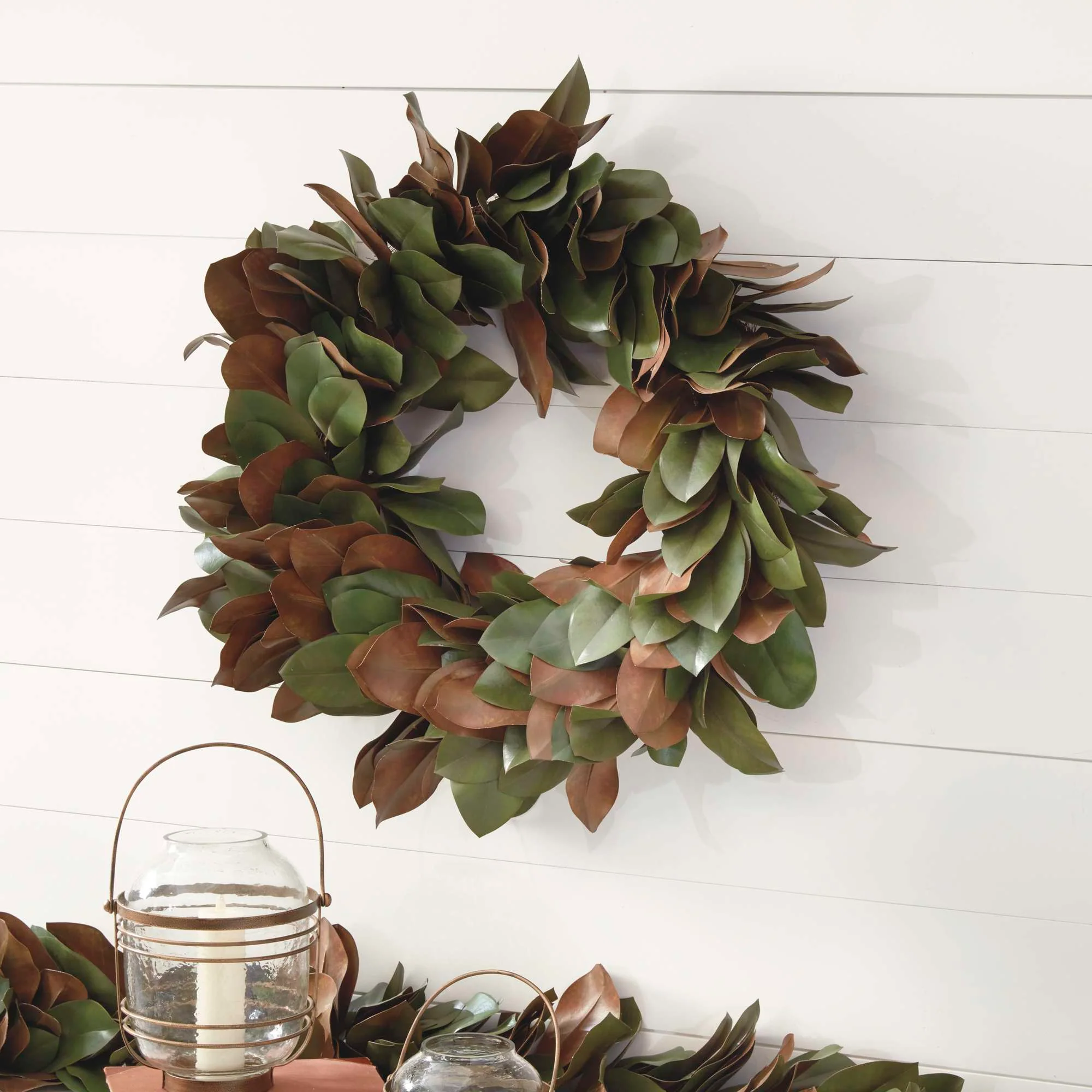 GRAND MAGNOLIA LEAF WREATH 30" - Image 3