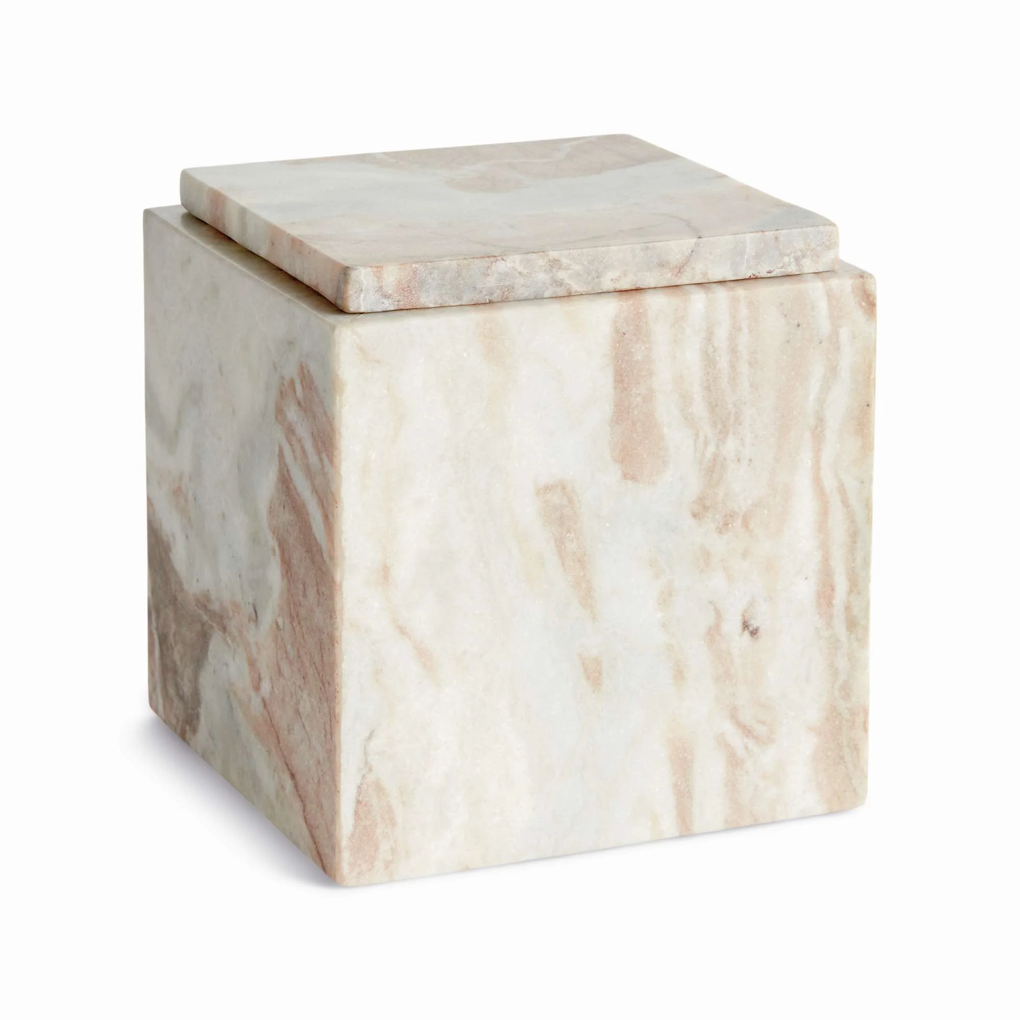 JAQUELINE MARBLE SQUARE LIDDED BOX TALL
