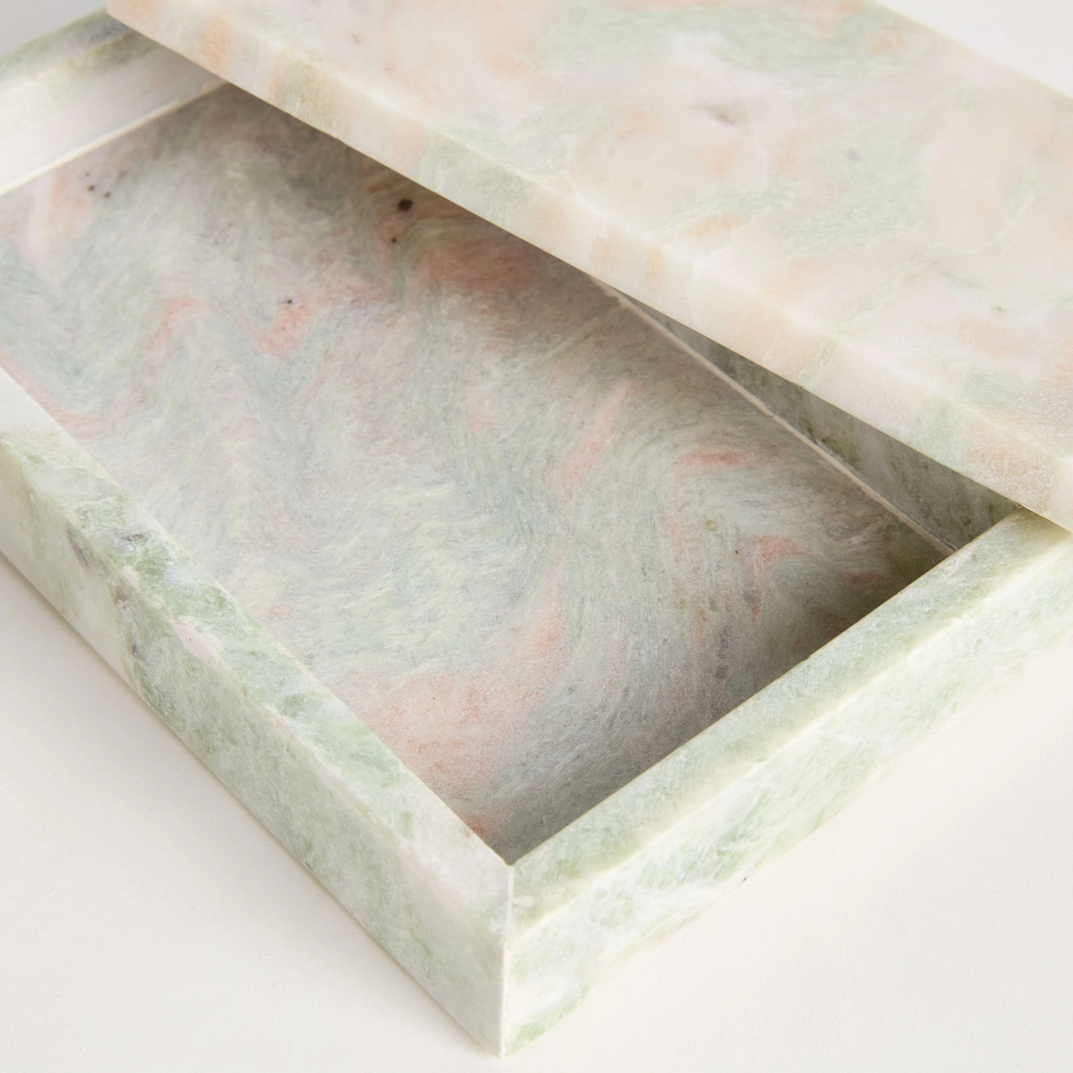 JOHANNA MARBLE LIDDED BOXES, SET OF 2 - Image 2