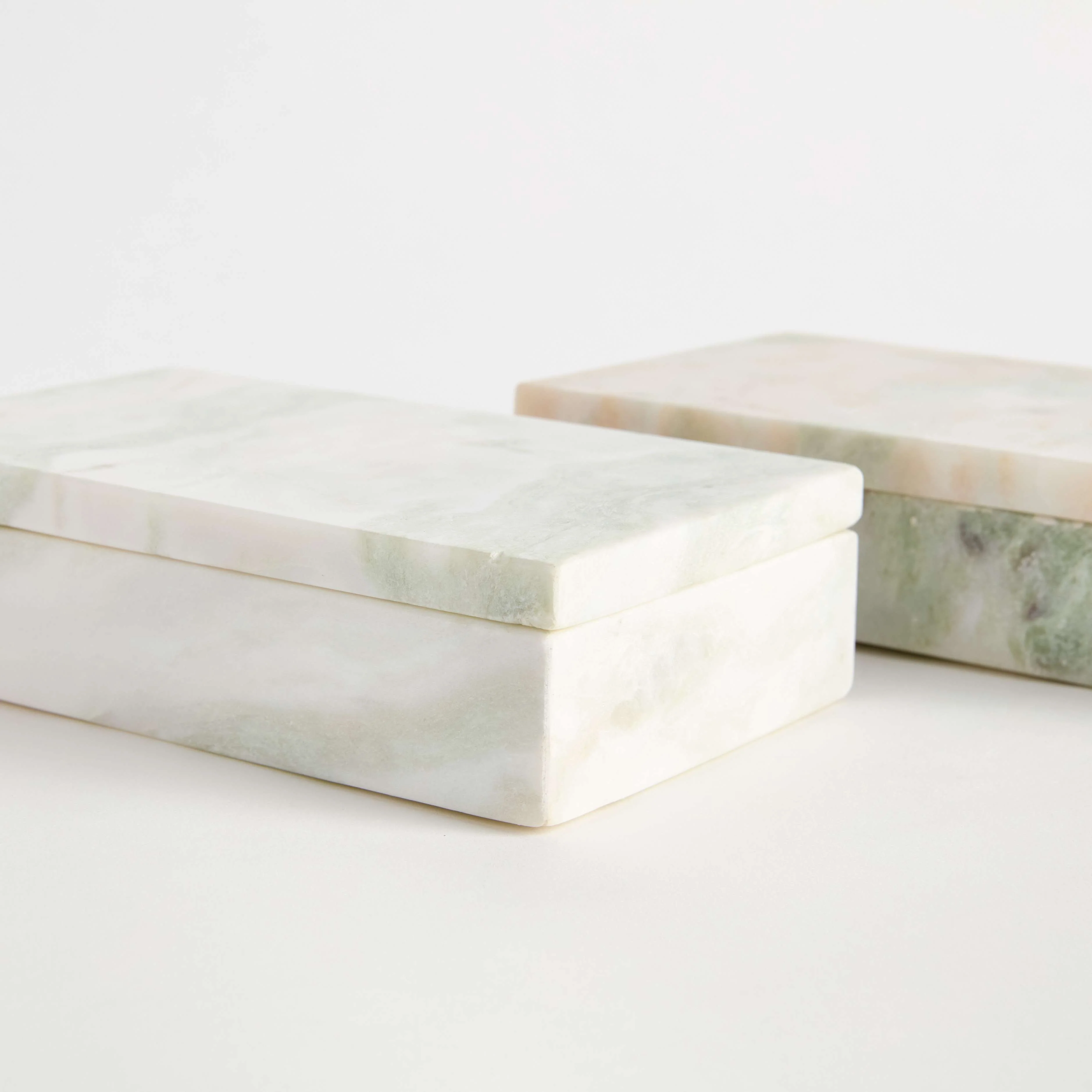 JOHANNA MARBLE LIDDED BOXES, SET OF 2 - Image 3