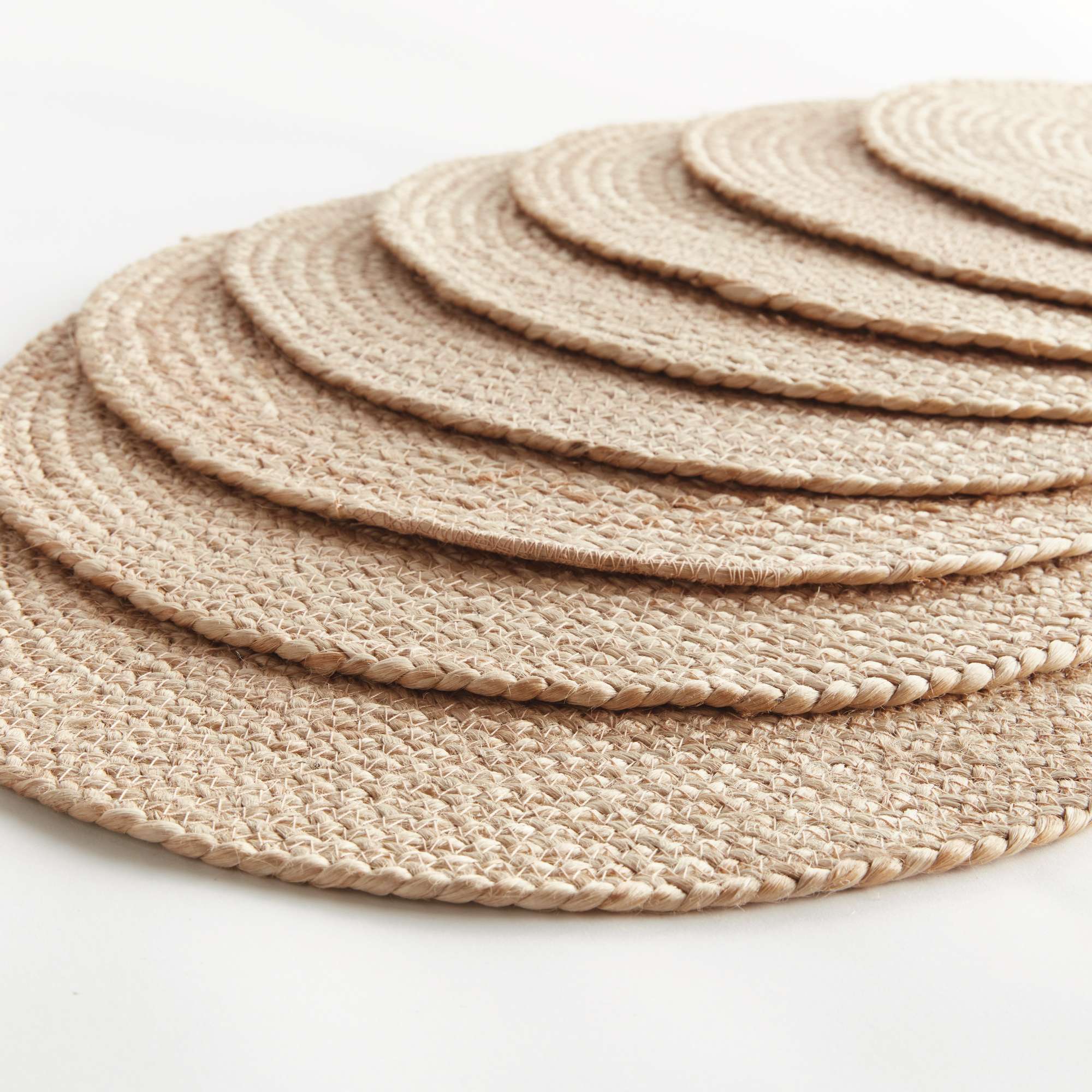 JUTE COIL ROUND PLACEMATS, SET OF 8 - Image 3