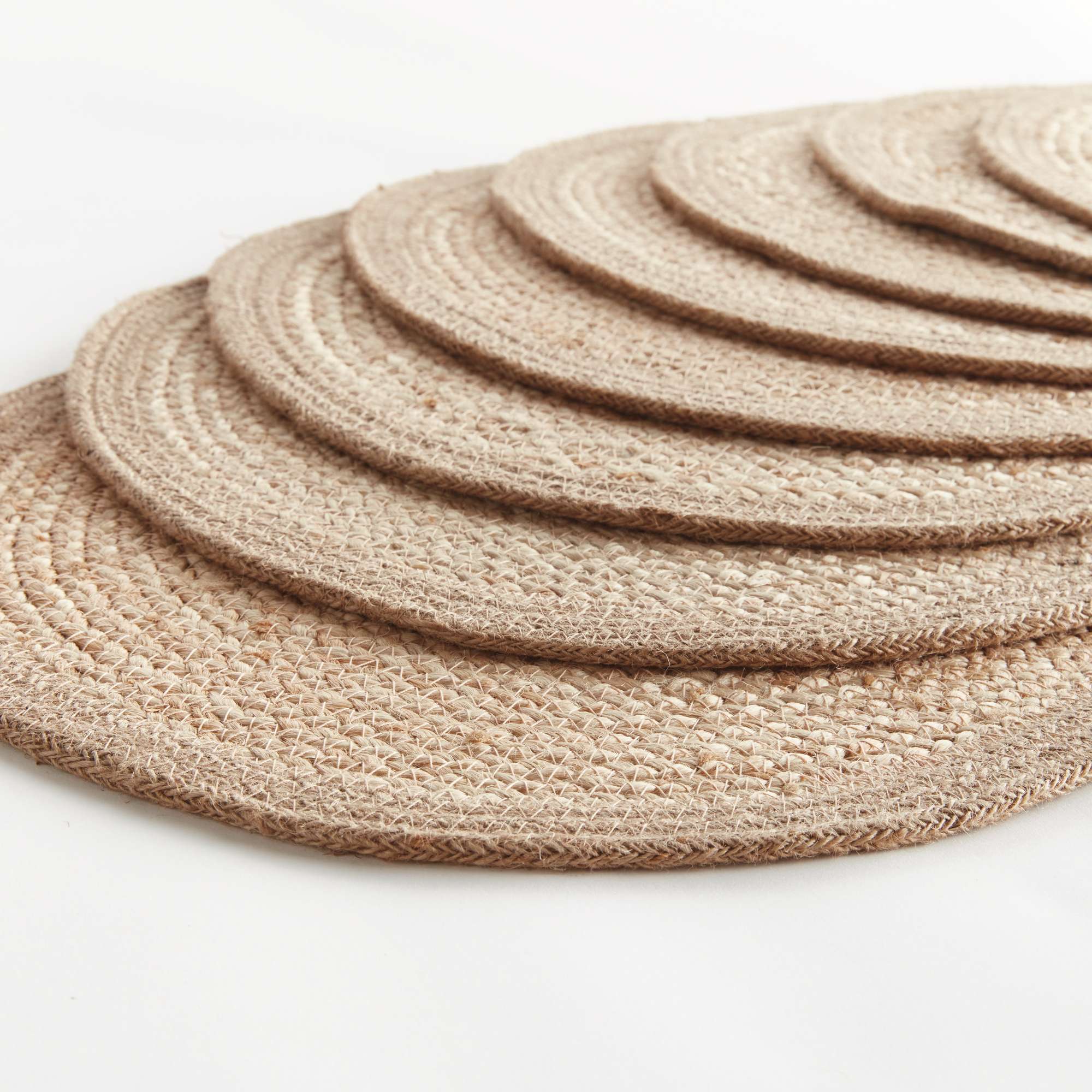 JUTE COIL ROUND PLACEMATS, SET OF 8 - Image 3