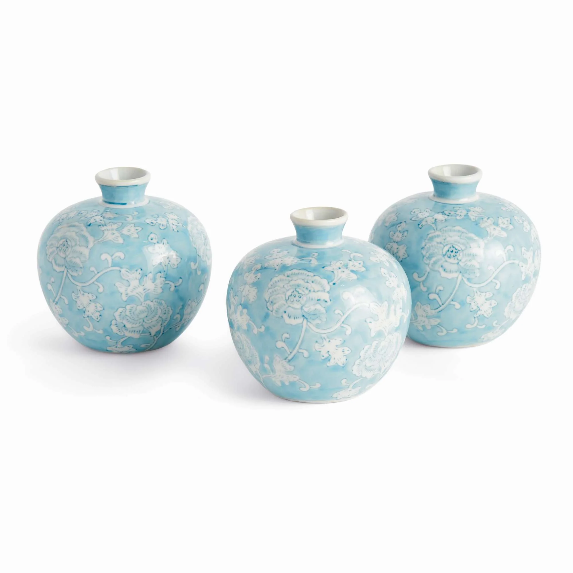 MONARCH LOTUS BUD VASES, SET OF 3