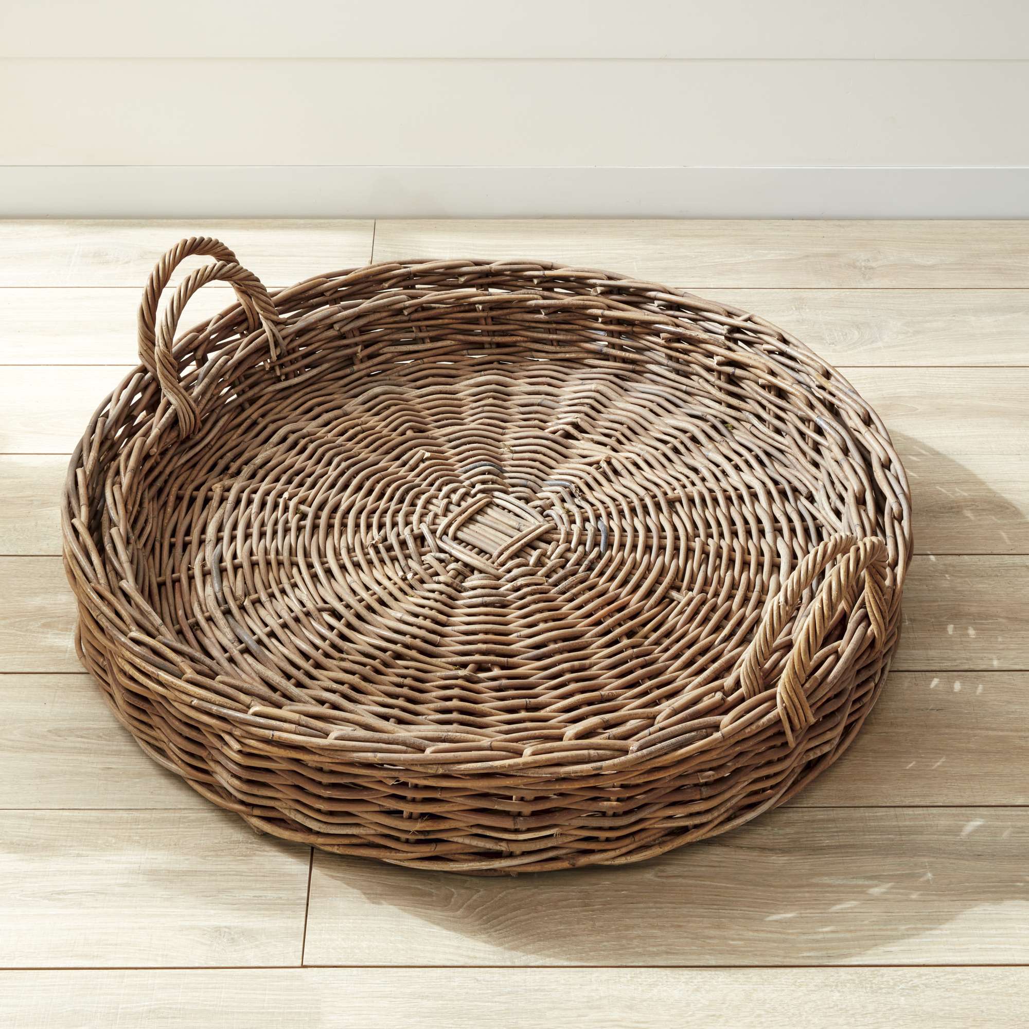 NORMANDY EXTRA LARGE LOW ROUND BASKETS, SET OF 2 - Image 4